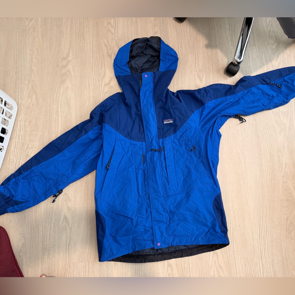 Patagonia Blue Two-Tone Hooded Shell Jacket